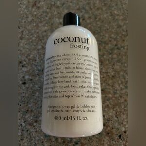 New sealed bottle Philosophy 16 ounces Cocnut Frosting Shower Gel